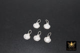 925 Sterling Silver Tiny Scallop Shell Charm, Silver Small Seashell # 2179, 8 x 9 mm Beach charms