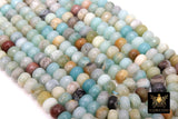 Faceted Amazonite Heishi Blue Beads, White Thick Rondelle Jewelry Beads BS# 202, Pastel beads in sizes 8 x 6 mm 14.5 inch Strands