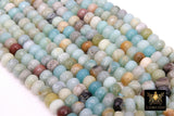 Faceted Amazonite Heishi Blue Beads, White Thick Rondelle Jewelry Beads BS# 202, Pastel beads in sizes 8 x 6 mm 14.5 inch Strands