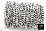 Gold Curb Chain, 304 Stainless Steel Large Heavy Flat 10 mm CH #209, Cuban Diamond Cut
