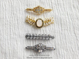 CZ Micro Pave Curved Bar Connectors, Diamond Shaped Bracelet and Necklace Links, Long Bar with Cross in Gold or Black