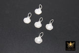 925 Sterling Silver Tiny Scallop Shell Charm, Silver Small Seashell # 2179, 8 x 9 mm Beach charms