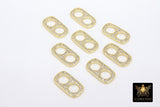 Gold CZ Pave Soda Tab Charm, Gold Beer Can and Soda Pop Tabs #399, 9 x 17 mm Beach Ocean Charms for Everyday Necklaces