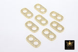 Gold CZ Pave Soda Tab Charm, Gold Beer Can and Soda Pop Tabs #399, 9 x 17 mm Beach Ocean Charms for Everyday Necklaces