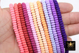 6 mm Clay Rondelle Beads, Heishi Flat Beads in Polymer Clay Disc CB #174, 3 mm Rondelle Stone Beads