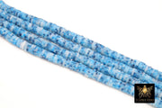 2 Strands 6 mm Clay Flat Beads, Blue White Heishi Multi Color Beads in Polymer Disc CB #200, Rondelle Checker Beads