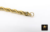 Stainless Steel Silver Chain, 304 Gold Rope Mesh Twist Chains, 2.3 mm 3 mm 4 mm Unfinished Necklace Chains