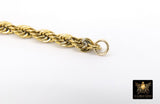 Stainless Steel Silver Chain, 304 Gold Rope Mesh Twist Chains CH# 155, 2.3 mm 3 mm 4 mm Unfinished Necklace Chains