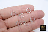 925 Sterling Silver Two Circle Link Rings, 6 and 10 mm 14 K Gold Filled Interlocking Rings #2237, Soldered Double Infinity Rings