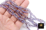 Lavender Pink AB Crystal Beads, Faceted Light Purple AB Rondelle Glass Bead BS #247, sizes 6 x 5 mm 17.5 inch Jewelry Strands