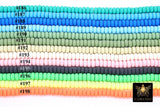 6 mm Clay Rondelle Beads, Heishi Flat Beads in Polymer Clay Disc CB #174, 3 mm Rondelle Stone Beads