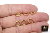 Stainless Steel Gold Jump Rings, Smooth 9 mm Open Close Rings, AG 2874