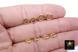 Stainless Steel Jump Rings, 24 K Genuine Gold Plated Open Rings 16 Gauge #2872, 7 mm or 8 mm Split Snap Close Jewelry Findings
