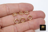 Stainless Steel Gold Jump Rings, Genuine 24 K Gold Plated 9 mm Open Close Rings #2871, Large Strong 17 Gauge