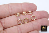 Stainless Steel Gold Jump Rings, Genuine 24 K Gold Plated 9 mm Open Close Rings #2871, Large Strong 17 Gauge