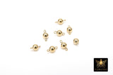 14 K Gold Filled Round Ball Connectors, 3 or 4 mm Genuine 14 20 Gold Ball Links # 2160, Round Gold Ball for Jewelry