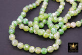 Electroplated Agate Beads, Faceted Agate BS #228, Emerald Green White Colorful Beads