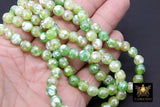 Electroplated Agate Beads, Faceted Agate BS #228, Emerald Green White Colorful Beads