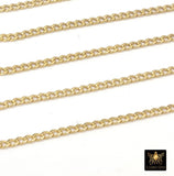 14 K Gold Filled Curb Chain, 2.0 or 2.7 mm 14 20 Gold Dainty Curb Chain CH# 731, Unfinished Cable Jewelry Chain