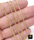 14 K Gold Filled Curb Chain, 2.0 or 2.7 mm 14 20 Gold Dainty Curb Chain CH# 731, Unfinished Cable Jewelry Chain