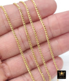 14 K Gold Filled Curb Chain, 2.0 or 2.7 mm 14 20 Gold Dainty Curb Chain CH# 731, Unfinished Cable Jewelry Chain