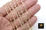 Gold Pig Nose Chain, Flat Oval Sequin Linking Chains CH #134, 3 Sizes Unfinished Cable Chains