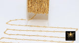 14 K Gold Filled Bar Jewelry Chains, 925 Sterling Silver Bars and Rolo CH# 822, Unfinished Long and Short Chain