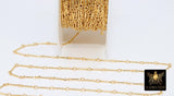 14 K Gold Filled Bar Jewelry Chains, 925 Sterling Silver Bars and Rolo CH #822, Unfinished Long and Short Chain