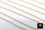 14 K Gold Filled Curb Chain, 2.0 or 2.7 mm 14 20 Gold Dainty Curb Chain CH #731, Unfinished Cable Jewelry Chain