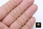 14 K Gold Filled Curb Chain, 2.0 or 2.7 mm 14 20 Gold Dainty Curb Chain CH# 731, Unfinished Cable Jewelry Chain