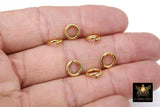 Stainless Steel Gold Jump Rings, Genuine 24 K Gold Plated 9 mm Open Close Rings #2874, Large Strong 15 Gauge