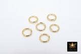 Stainless Steel Gold Jump Rings, Genuine 24 K Gold Plated 9 mm Open Close Rings #2871, Large Strong 17 Gauge
