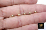 14 K Gold Filled Round Ball Connectors, 3 or 4 mm Genuine 14 20 Gold Ball Links # 2160, Round Gold Ball for Jewelry