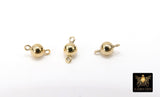 14 K Gold Filled Round Ball Connectors, 3 or 4 mm Genuine 14 20 Gold Ball Links # 2160, Round Gold Ball for Jewelry