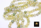 Electroplated Agate Beads, Faceted Agate BS #224, Lime Green White Yellow Colorful Beads