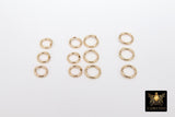 14 K Gold Filled Jump Rings, 4.0 or 4.5mm 19 gauge OR 5mm, 6mm