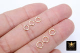 14 K Gold Filled Jump Rings, 4.0 or 4.5mm 19 gauge OR 5mm, 6mm