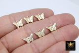14 K Gold Filled Butterfly Charms, 14 20 Minimalist Tiny Dangle # 706, Jewelry Butterflies 8 x 12 mm - 1 Piece