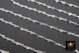 925 Sterling Silver Lacey Heart Chains, 3 mm Dainty Heart Shaped CH #818, Unfinished Designer Jewelry Chain