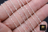 925 Sterling Silver Rolo Chains, Silver Unfinished By The Foot CH# 864, 3.5 mm Oval 1.4 mm Thick Rolo Chain