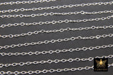 14 K Gold Filled Figure 8 Rolo Chains, 3.3 mm 925 Sterling Silver Oval Cable CH# 703, Unfinished Dainty Chain CH# 803