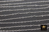 14 K Gold Filled Figure 8 Rolo Chains, 3.3 mm 925 Sterling Silver Oval Cable CH #703, Unfinished Dainty Chain CH #803