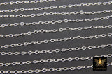 14 K Gold Filled Figure 8 Rolo Chains, 3.3 mm 925 Sterling Silver Oval Cable CH #703, Unfinished Dainty Chain CH #803