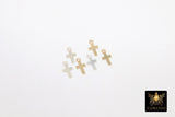 14 K Gold Filled Cross Charms, 2 Pc 925 Sterling Silver Tiny Crosses #2479/#2652, 5 x 10 mm Minimalist 14 20 Religious Jewelry