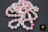 Electroplated White Pink Fire Agate Beads, Faceted Fuchsia Beads BS #231, sizes in 10 mm 14.5 inch FULL Strands