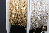 14 K Gold Filled Bar Jewelry Chains, 9.0 mm 925 Sterling Silver Dapped Bar CH# 830, Unfinished Long Short Chain CH# 736