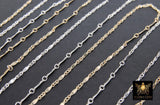 14 K Gold Filled Bar Jewelry Chains, 9.0 mm 925 Sterling Silver Dapped Bar CH #830, Unfinished Long Short Chain CH #736