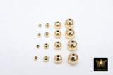 Genuine 14 K Gold Filled Beads, Smooth Seamless Gold Round Beads # 776, High Quality 2