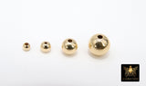 Genuine 14 K Gold Filled Beads, Smooth Seamless Gold Round Beads # 776, High Quality 2