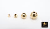 Genuine 14 K Gold Filled Beads, Smooth Seamless Gold Round Beads #776, High Quality 3